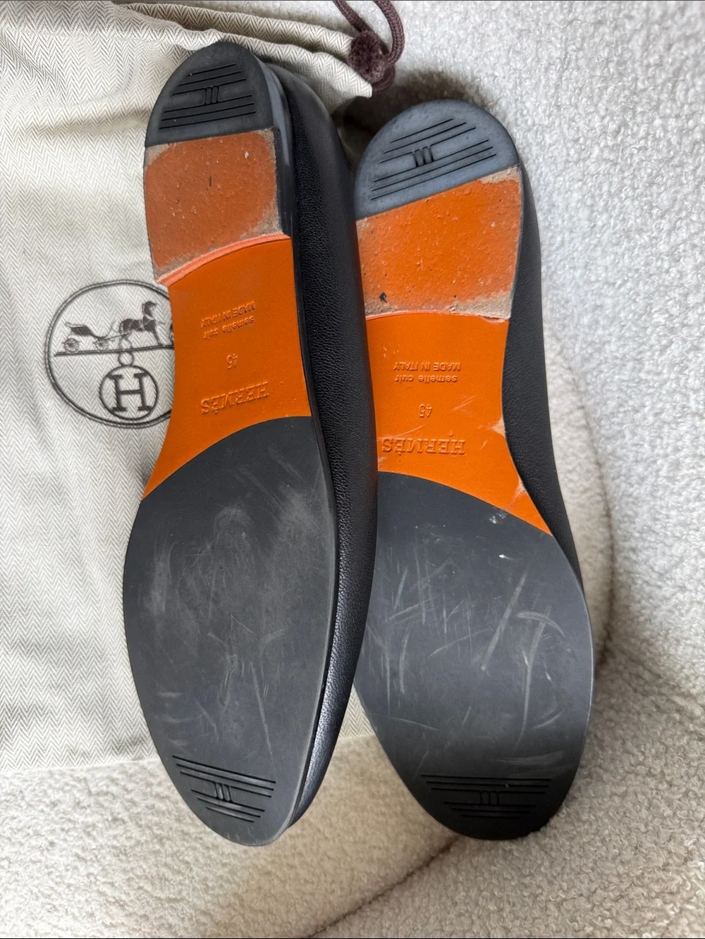 Hermes Ivo Leather Braided Apron Slip-On Loafers